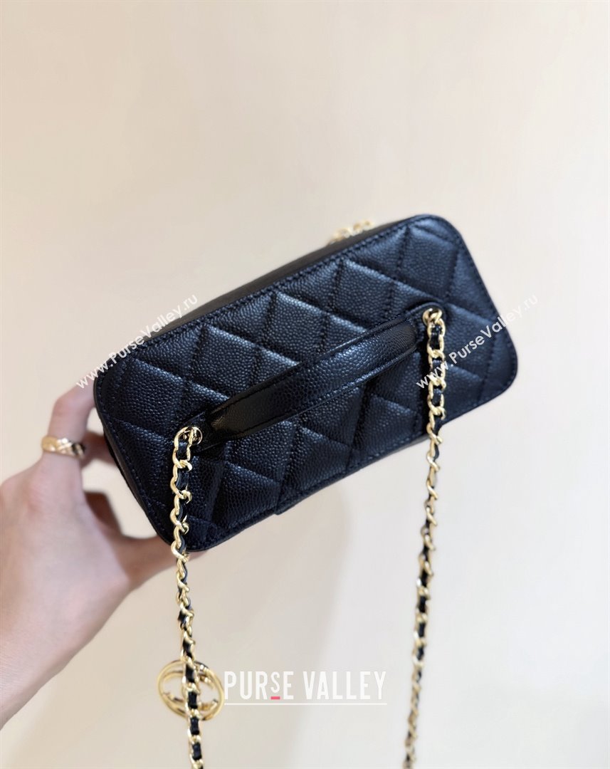 Chanel Grained Calfskin Long Vanity with Chain AP4688 Black 2025 Top Quality (SHUNY-25092403)