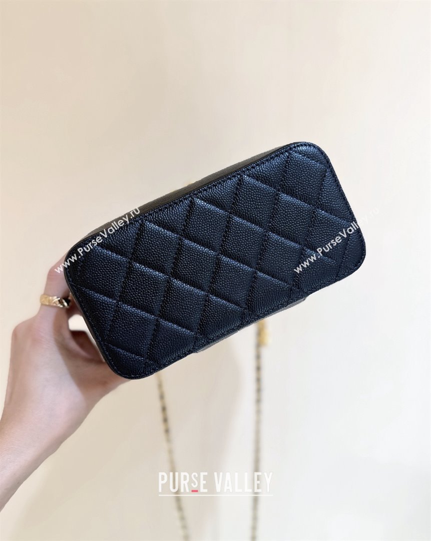 Chanel Grained Calfskin Long Vanity with Chain AP4688 Black 2025 Top Quality (SHUNY-25092403)