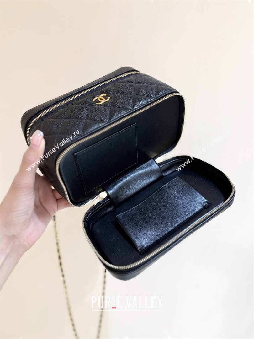 Chanel Grained Calfskin Long Vanity with Chain AP4688 Black 2025 Top Quality (SHUNY-25092403)