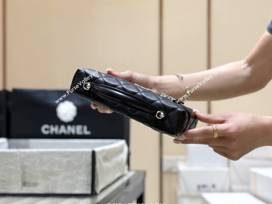 Chanel Shiny Grained Calfskin Vanity with Chain and Star AP4854 Black 2025 Top Quality (SHUNY-25092417)