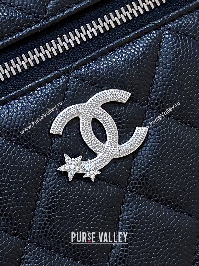 Chanel Shiny Grained Calfskin Vanity with Chain and Star AP4854 Black 2025 Top Quality (SHUNY-25092417)
