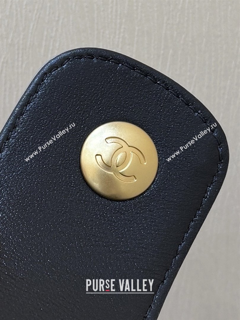 Chanel Small Tote Bag in Suede Calfskin Shiny Lambskin AS5634 Grey/Black 2025 Top Quality (SHUNY-25092401)