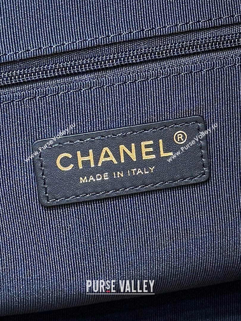 Chanel Small Tote Bag in Suede Calfskin Shiny Lambskin AS5634 Grey/Black 2025 Top Quality (SHUNY-25092401)