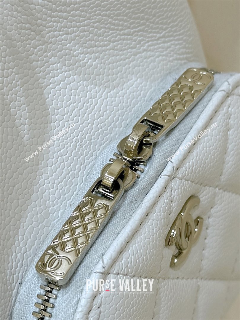 Chanel Clutch with Chain in Grained Shiny Calfskin AP4775 White 2025 Top Quality (SHUNY-25092303)