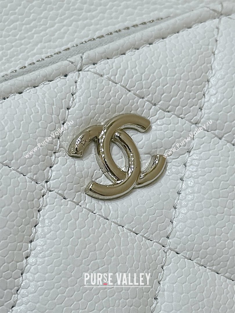 Chanel Clutch with Chain in Grained Shiny Calfskin AP4775 White 2025 Top Quality (SHUNY-25092303)