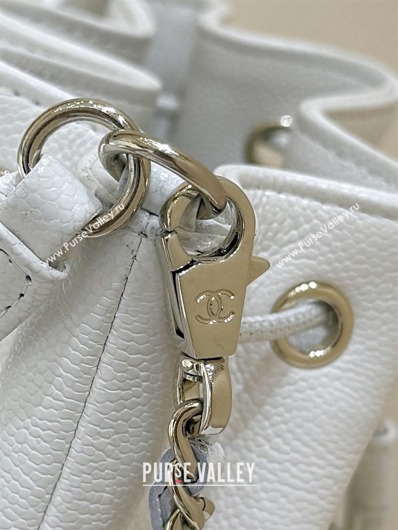 Chanel Clutch with Chain in Grained Shiny Calfskin AP4775 White 2025 Top Quality (SHUNY-25092303)