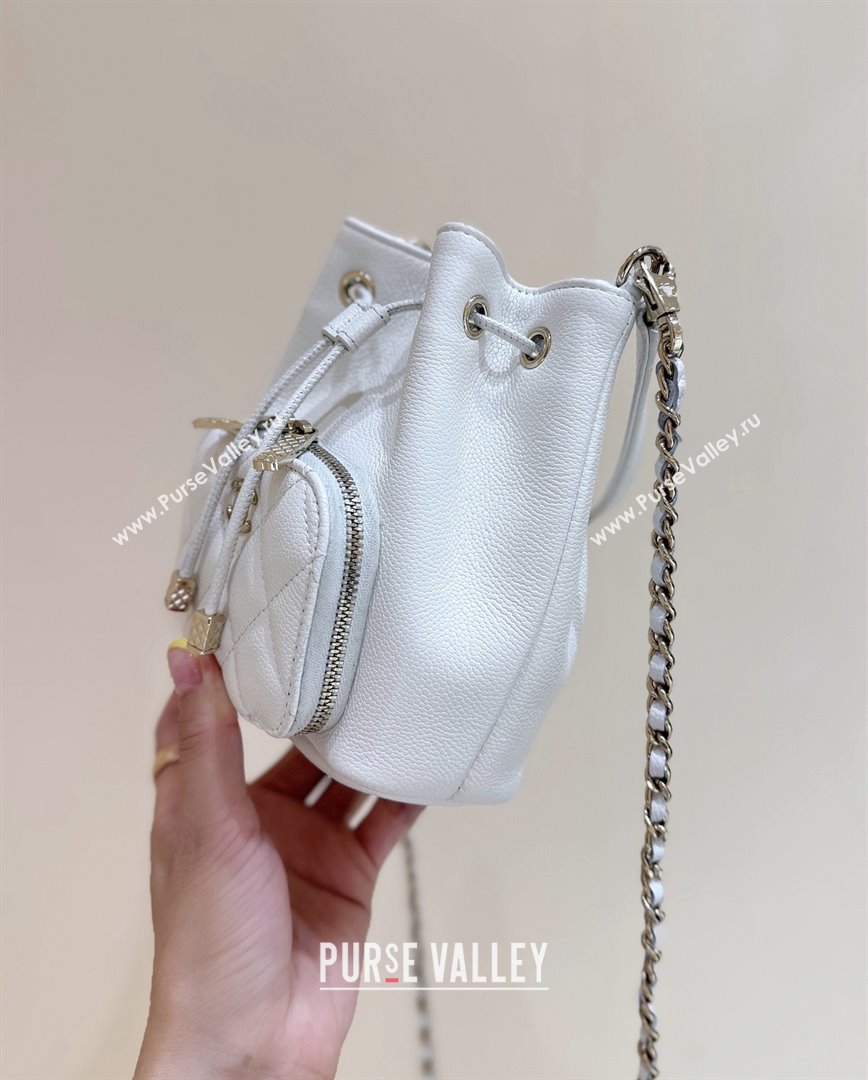 Chanel Clutch with Chain in Grained Shiny Calfskin AP4775 White 2025 Top Quality (SHUNY-25092303)
