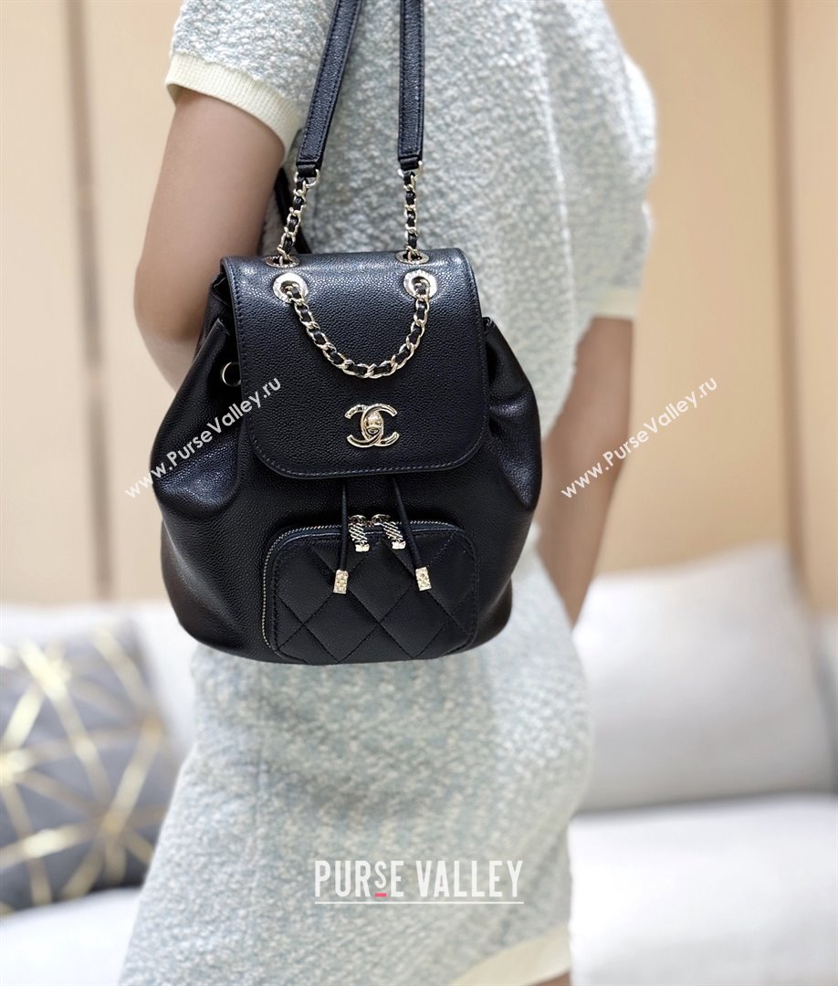 Chanel Grained Calfskin Mini Backpack AS3530 Black Top Quality (SHUNY-25092305)
