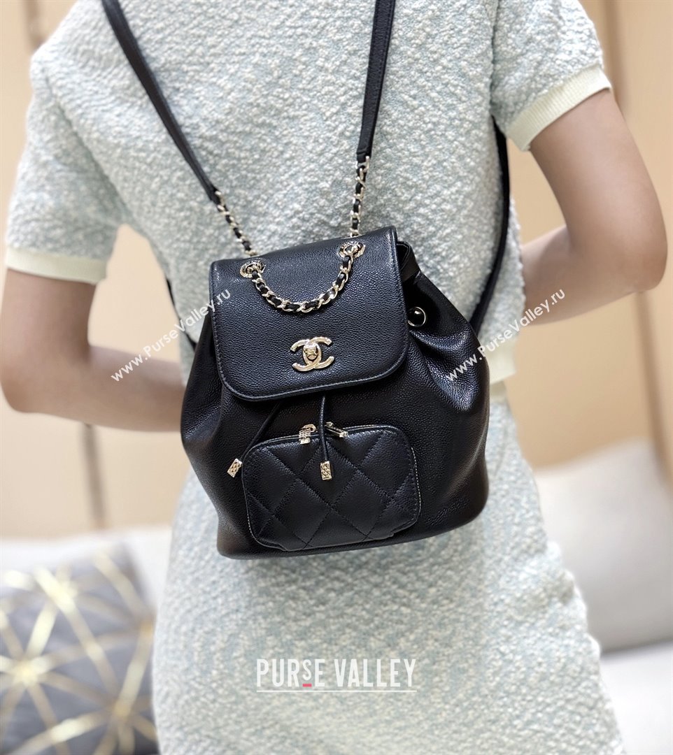 Chanel Grained Calfskin Mini Backpack AS3530 Black Top Quality (SHUNY-25092305)