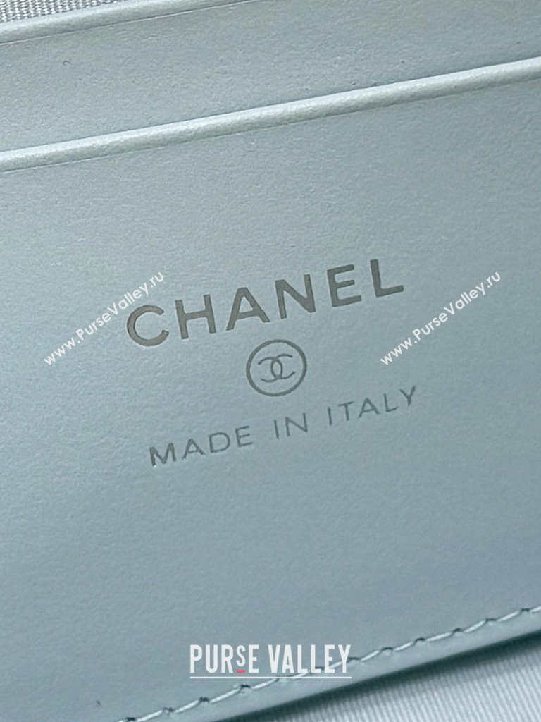 Chanel Shiny Grained Calfskin Vanity with Chain and Star AP4854 Light Blue 2025 Top Quality (SHUNY-25092306)