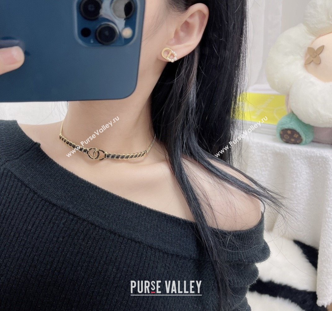 Dior Petit CD Earrings D92701 Gold 2025 (YF-25092701)