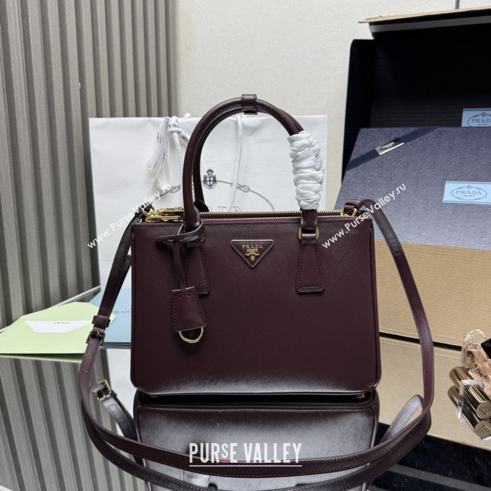 Prada Galleria Saffiano Leather Medium Bag 1BA863 Dark Burgundy 2025 (YZ-25092708)