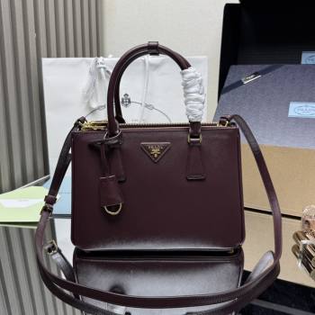 Prada Galleria Saffiano Leather Medium Bag 1BA863 Dark Burgundy 2025 (YZ-25092708)