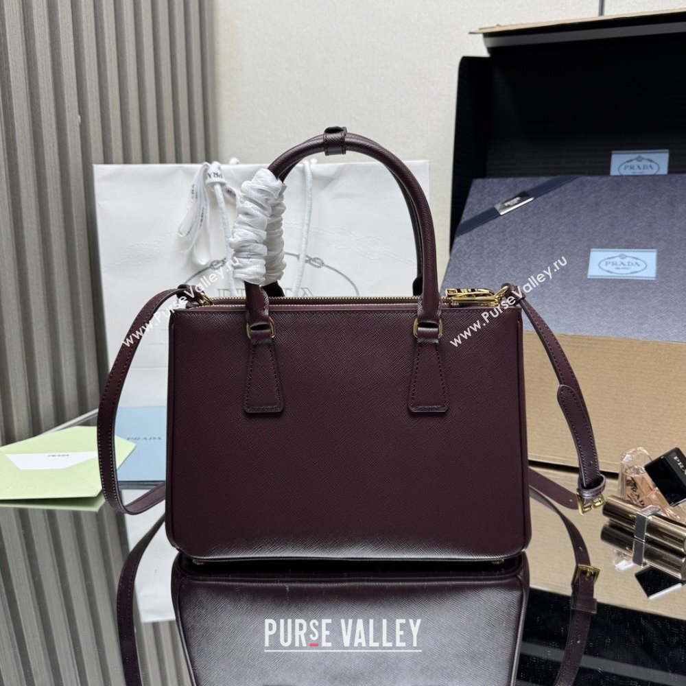 Prada Galleria Saffiano Leather Medium Bag 1BA863 Dark Burgundy 2025 (YZ-25092708)