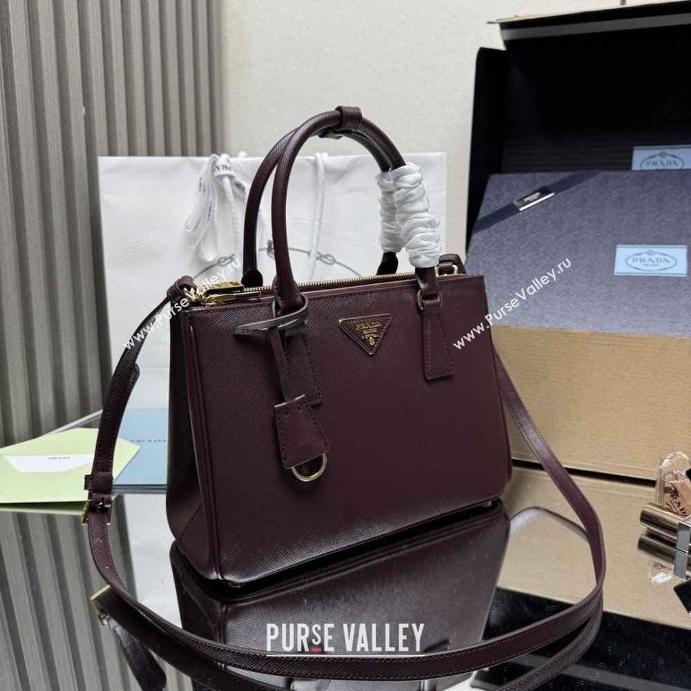 Prada Galleria Saffiano Leather Medium Bag 1BA863 Dark Burgundy 2025 (YZ-25092708)