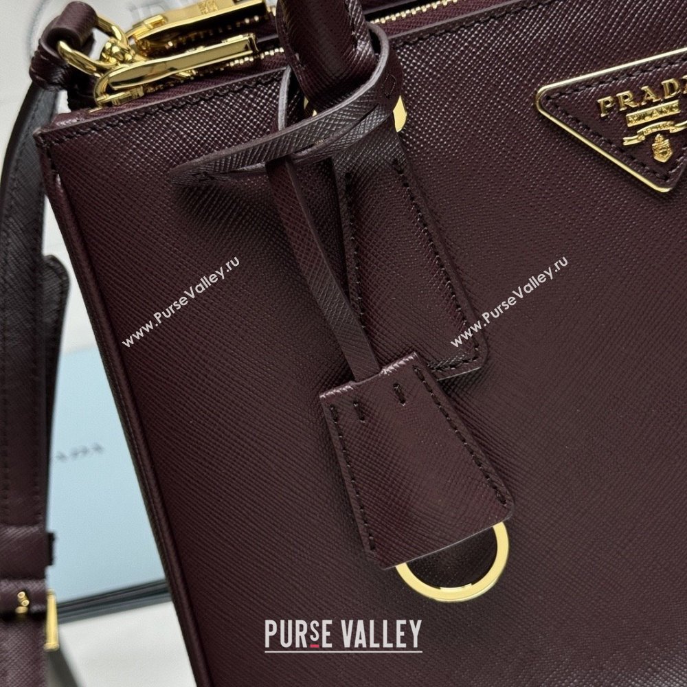 Prada Galleria Saffiano Leather Medium Bag 1BA863 Dark Burgundy 2025 (YZ-25092708)