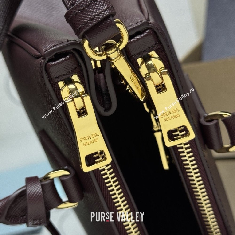 Prada Galleria Saffiano Leather Medium Bag 1BA863 Dark Burgundy 2025 (YZ-25092708)