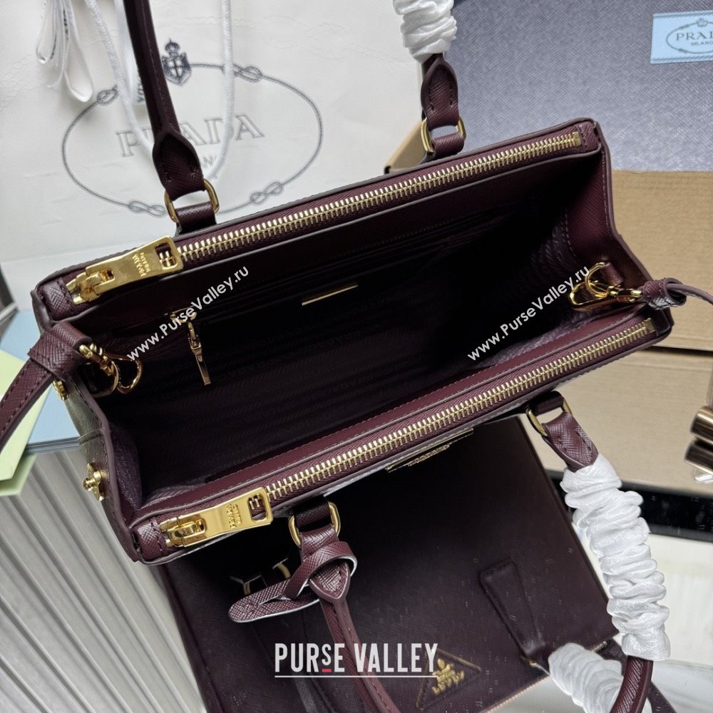 Prada Galleria Saffiano Leather Medium Bag 1BA863 Dark Burgundy 2025 (YZ-25092708)