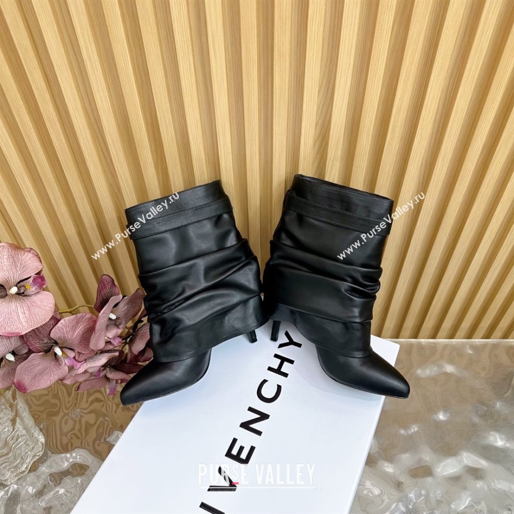 Givenchy Shark Lock Stiletto Ankle Boots in Calfskin Black 2025 (MD-25101119)