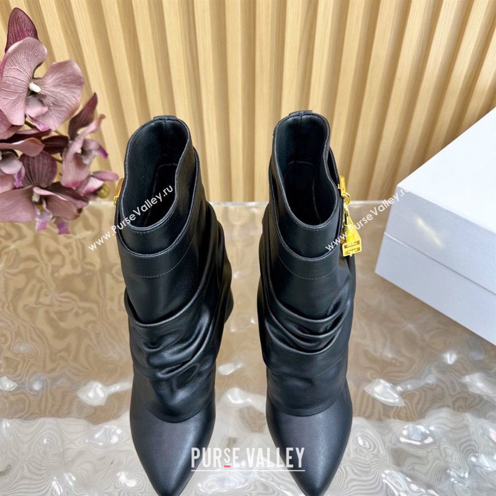 Givenchy Shark Lock Stiletto Ankle Boots in Calfskin Black 2025 (MD-25101119)