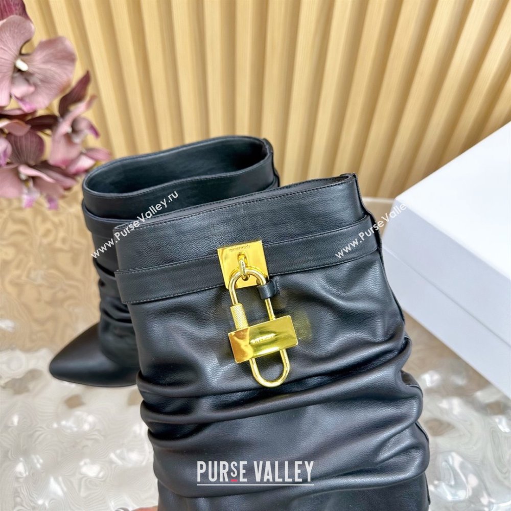 Givenchy Shark Lock Stiletto Ankle Boots in Calfskin Black 2025 (MD-25101119)