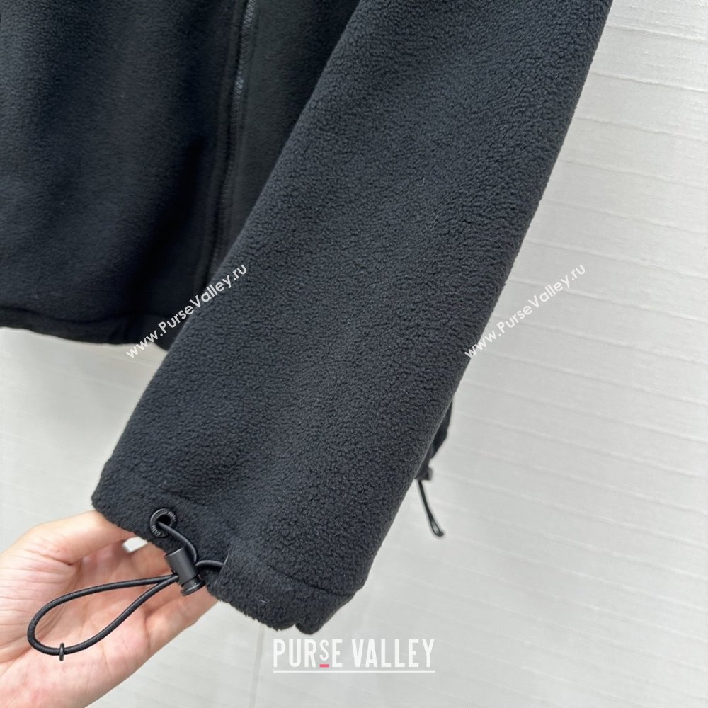 Miu Miu Fleece Jacket M101407 Black 2025 (Q-25101407)