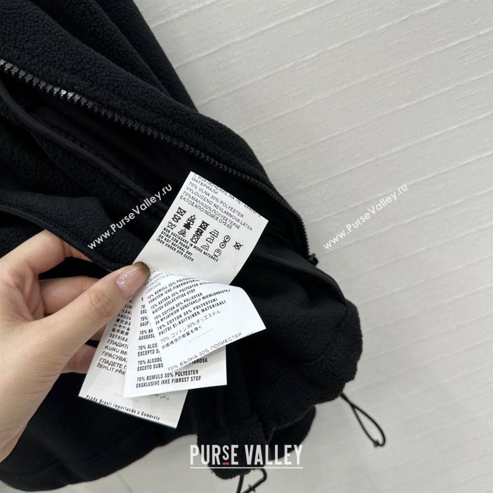 Miu Miu Fleece Jacket M101407 Black 2025 (Q-25101407)