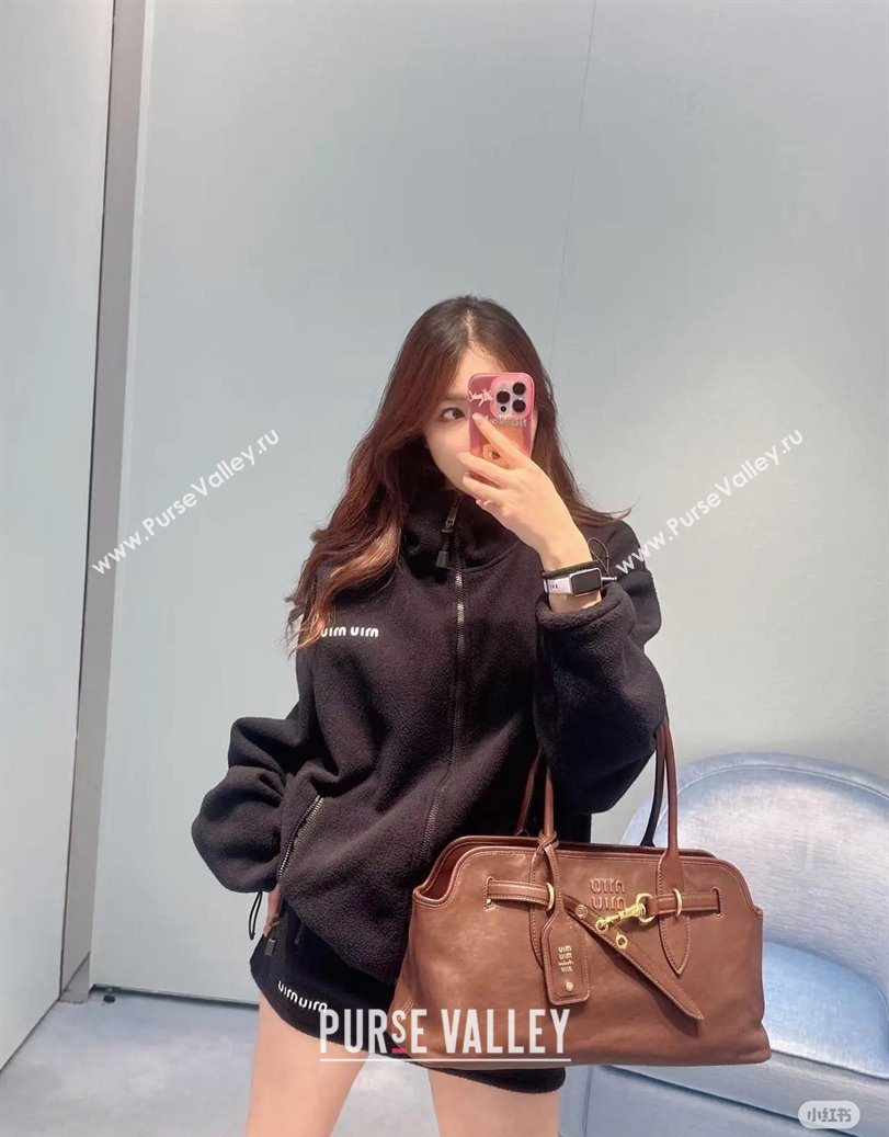 Miu Miu Fleece Jacket M101407 Black 2025 (Q-25101407)