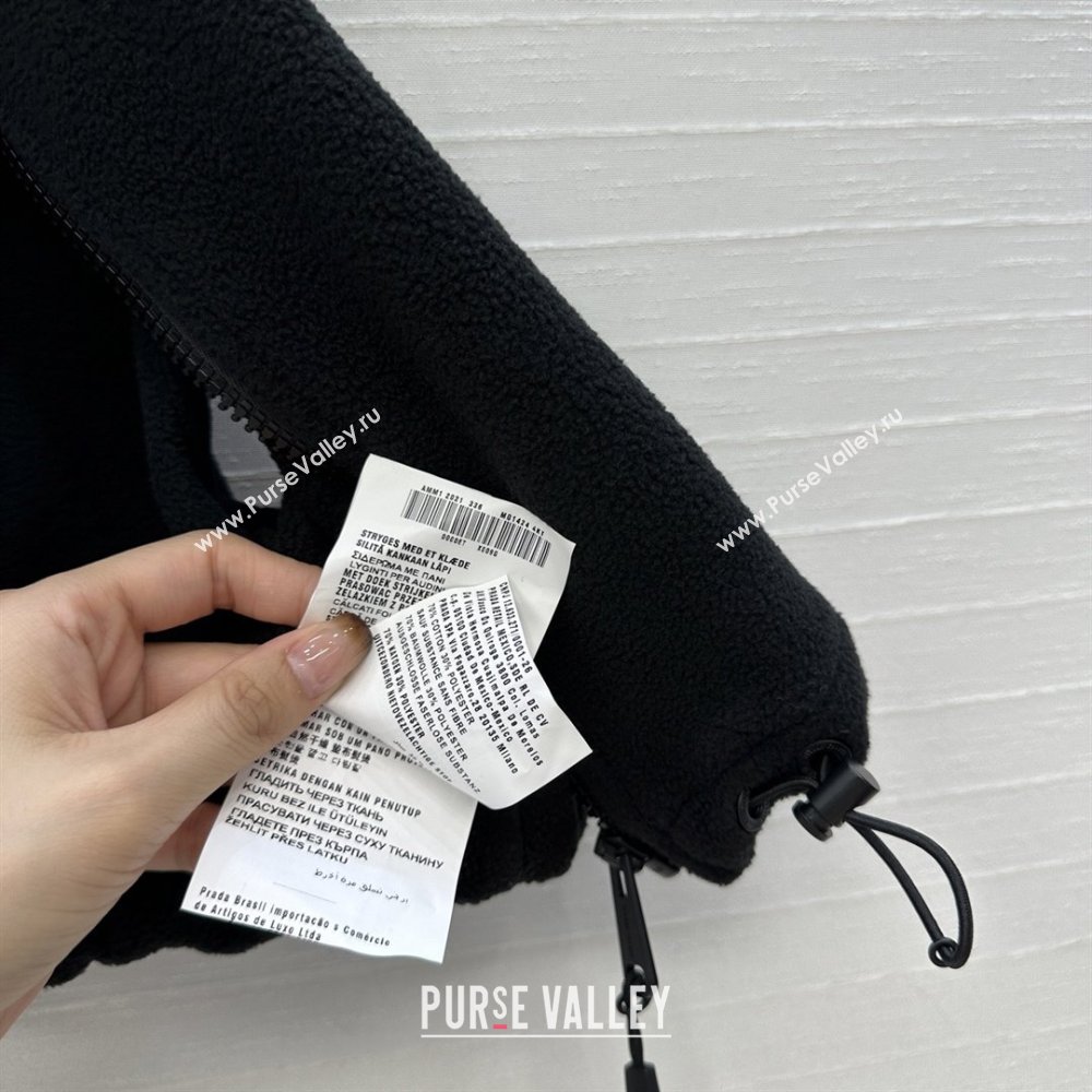 Miu Miu Fleece Vest M101409 Black 2025 (Q-25101409)