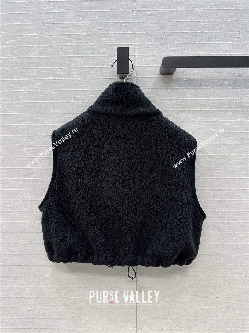 Miu Miu Fleece Vest M101409 Black 2025 (Q-25101409)