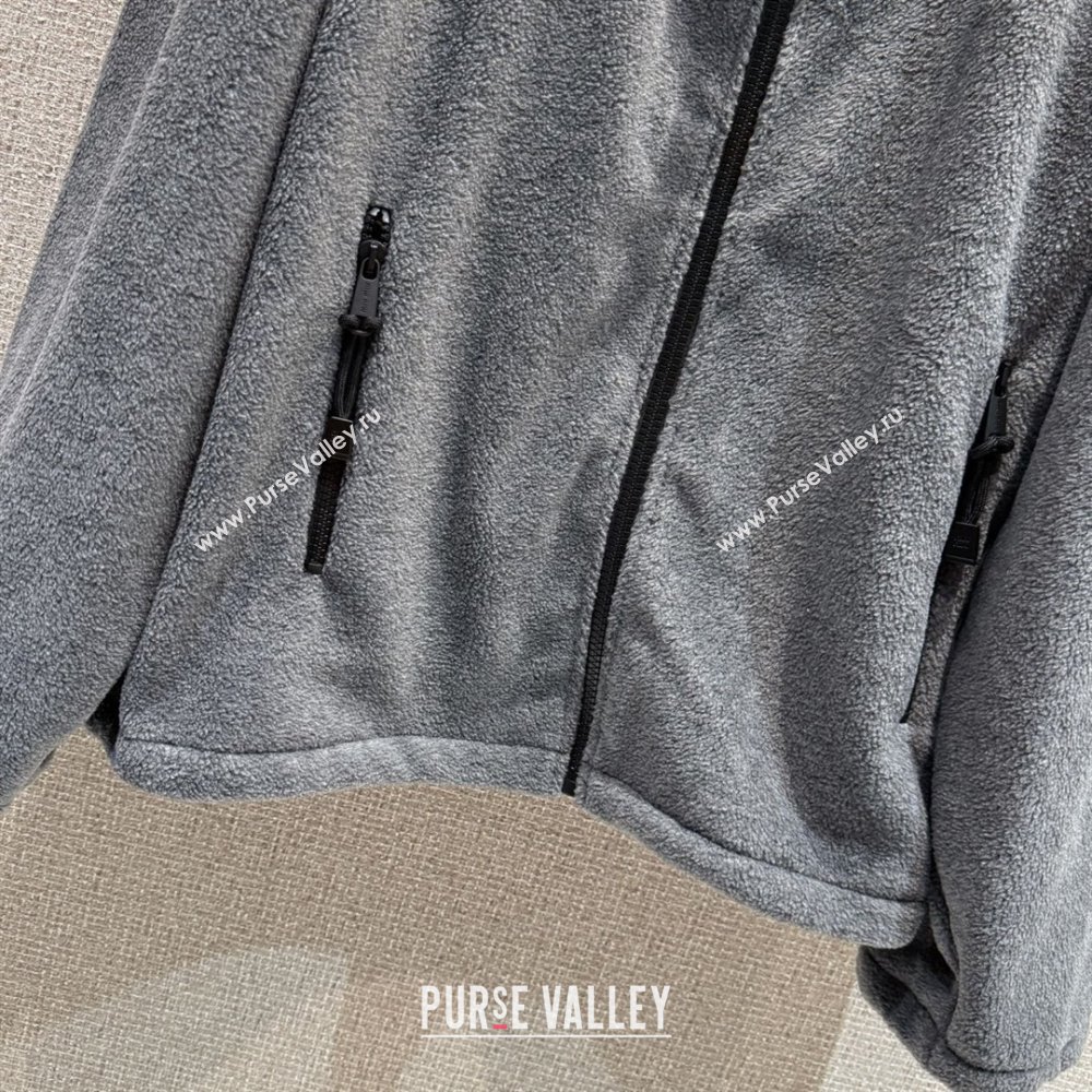 Miu Miu Fleece Sweatshirt M101406 Grey 2025 (Q-25101406)