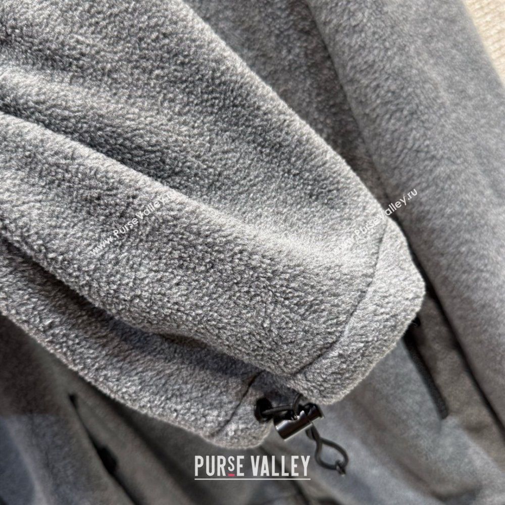 Miu Miu Fleece Sweatshirt M101406 Grey 2025 (Q-25101406)