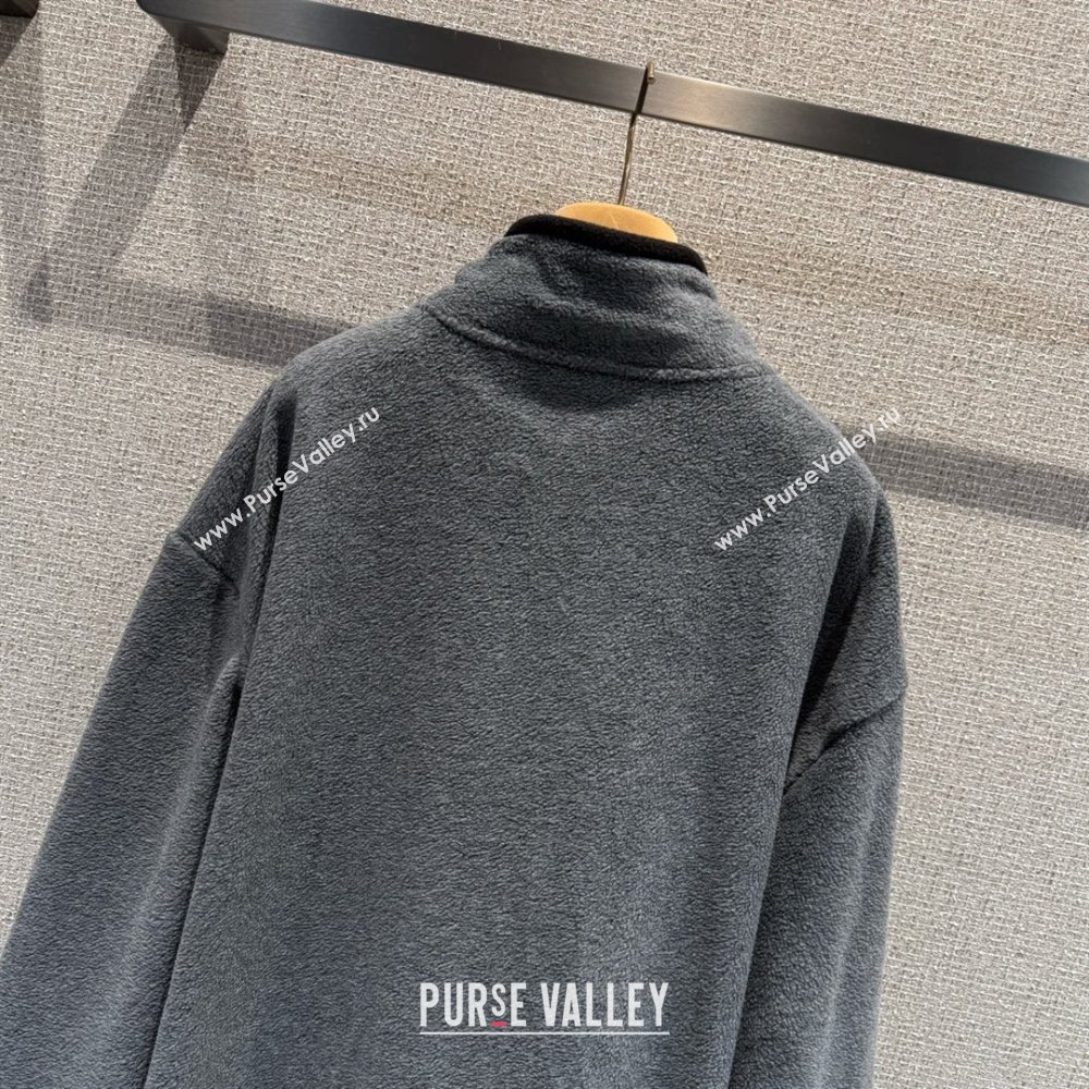 Miu Miu Fleece Sweatshirt M101406 Grey 2025 (Q-25101406)