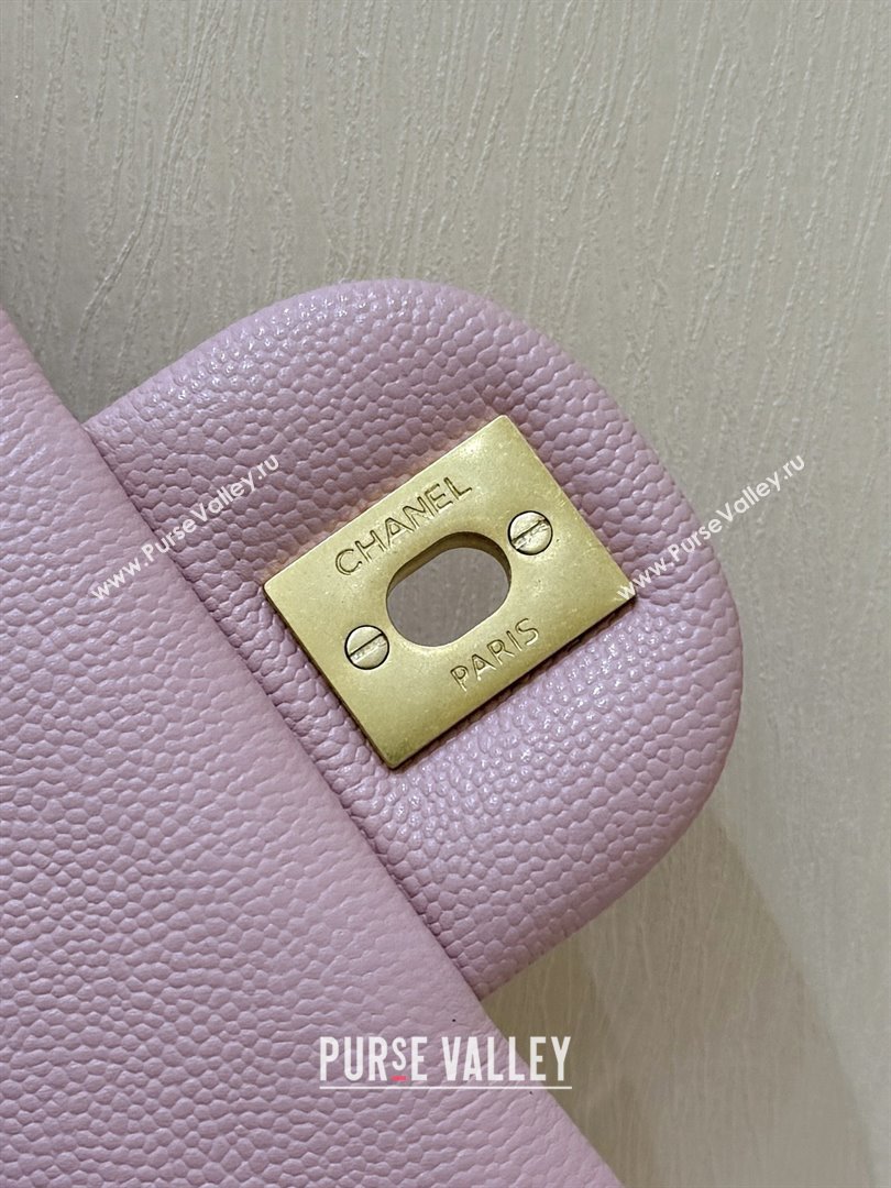 Chanel Mini Flap Bag with Top Handle in Grained Shiny Calfskin AS5701 Pink 2025 Top Quality (SHUNY-25101502)