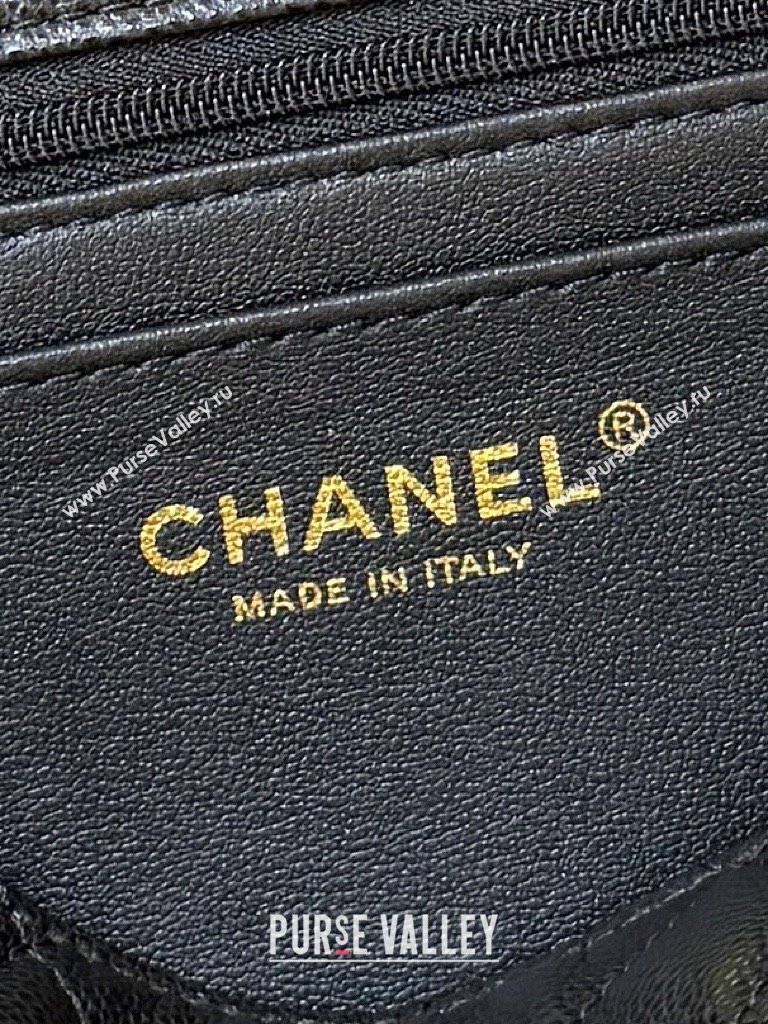 Chanel Small Flap Bag with Top Handle in Grained Shiny Calfskin AS5702 Black 2025 Top Quality (SHUNY-25101505)