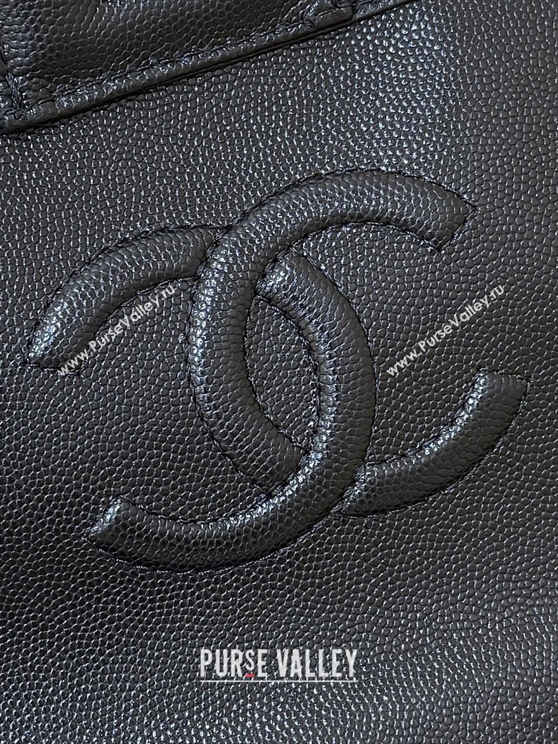 Chanel Flap Bag with Top Handle in Grained Shiny Calfskin AS3653 Black 2025 Top Quality (SHUNY-25101507)