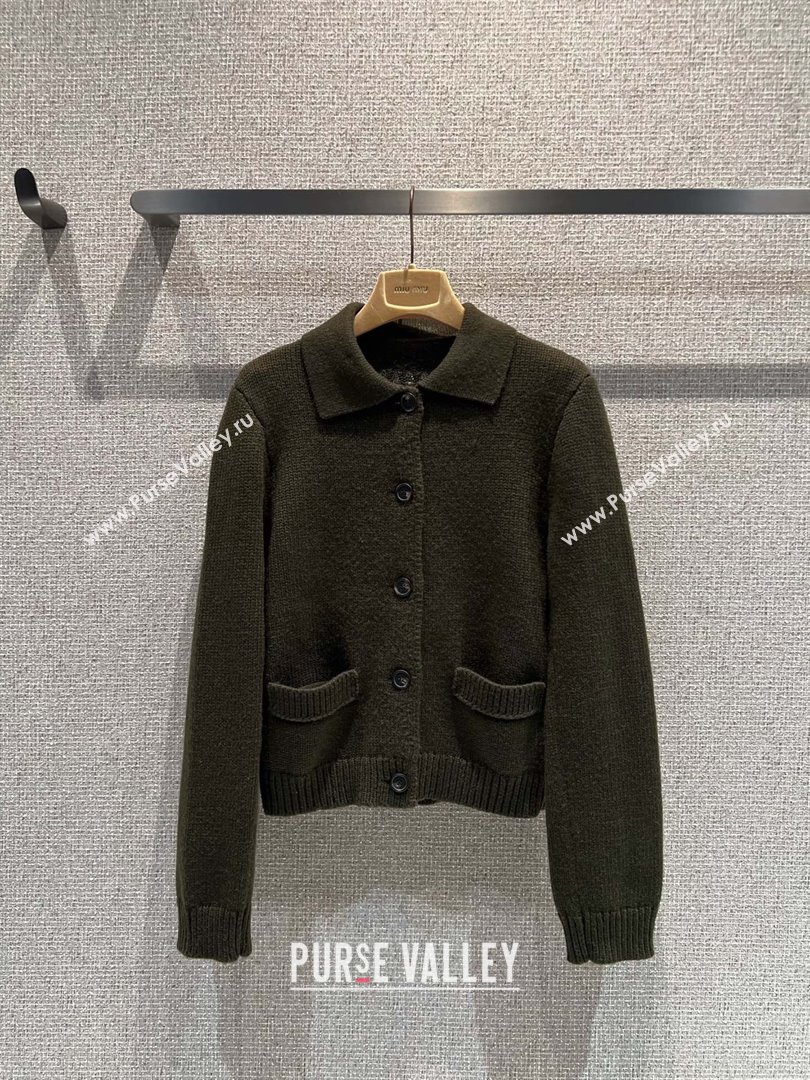 Celine Cardigan C101707 Deep Green 2025 (Q-25101707)