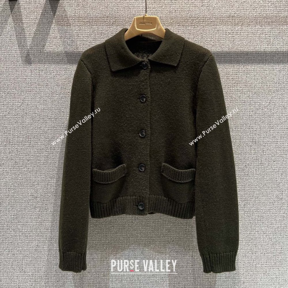 Celine Cardigan C101707 Deep Green 2025 (Q-25101707)