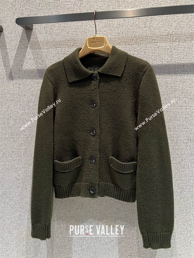 Celine Cardigan C101707 Deep Green 2025 (Q-25101707)