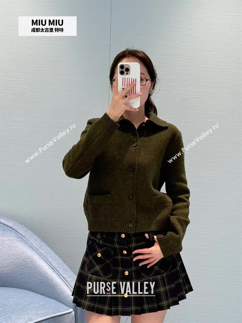 Celine Cardigan C101707 Deep Green 2025 (Q-25101707)