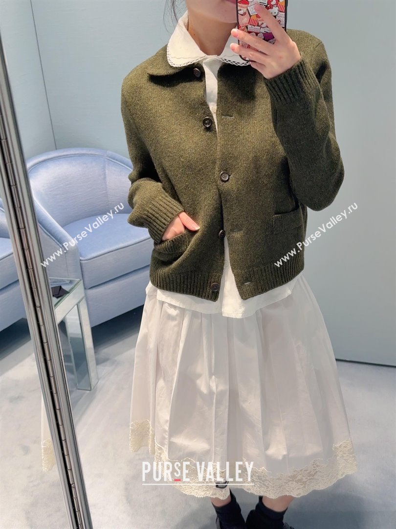 Celine Cardigan C101707 Deep Green 2025 (Q-25101707)