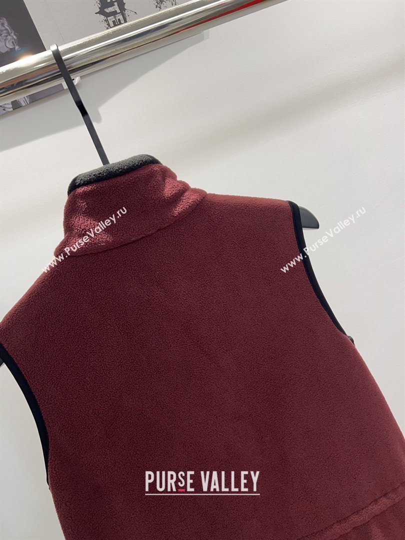 Miu Miu Fleece Dress M101708 Burgundy 2025 (Q-25101708)