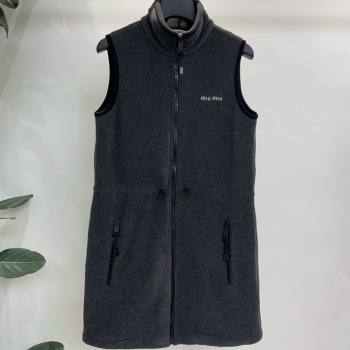 Miu Miu Fleece Dress M101709 Grey 2025 (Q-25101709)