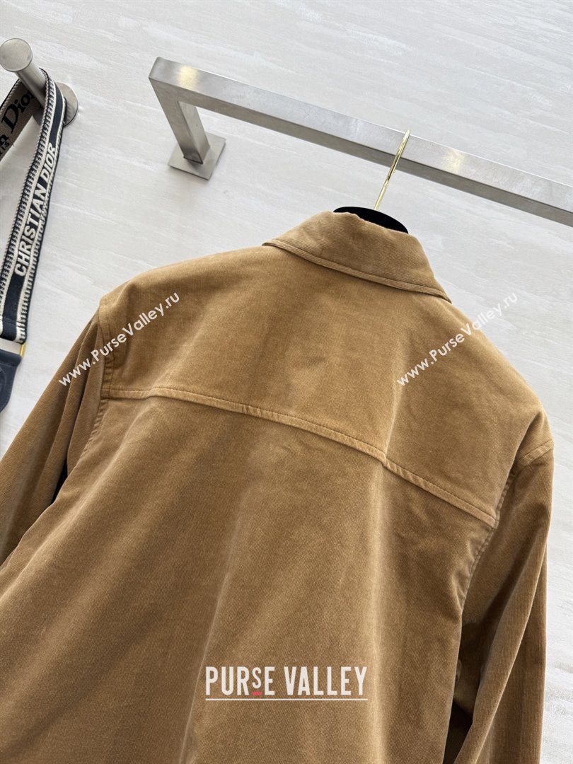 Celine Shirt C101718 Brown 2025 (Q-25101718)