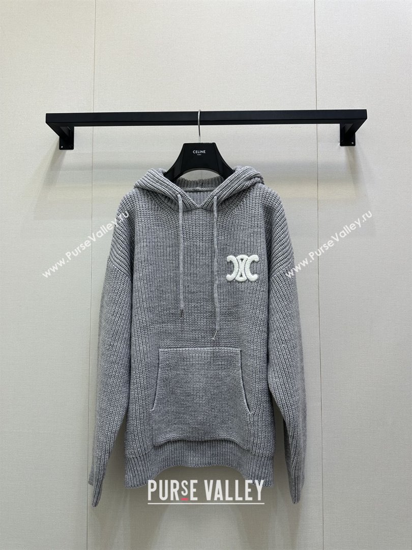 Celine Wool Sweater C101716 Grey 2025 (Q-25101716)