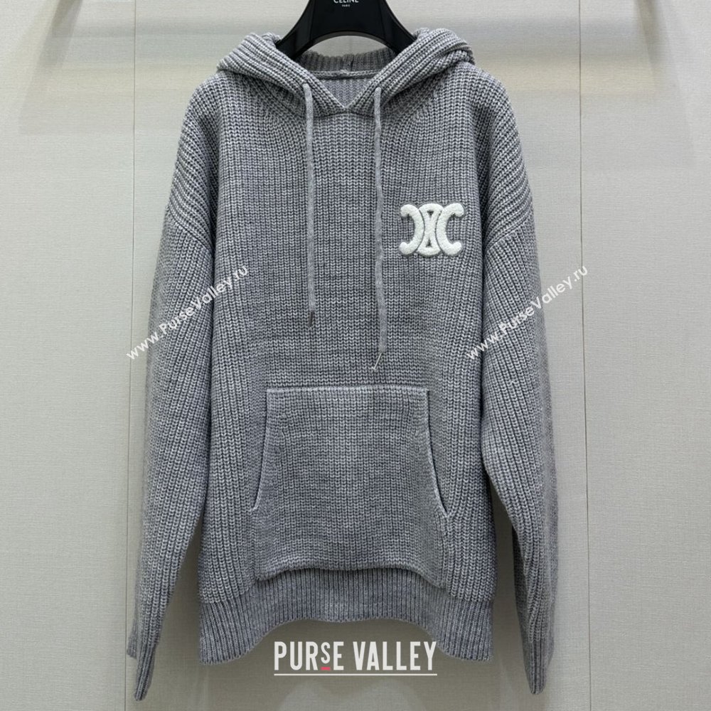 Celine Wool Sweater C101716 Grey 2025 (Q-25101716)