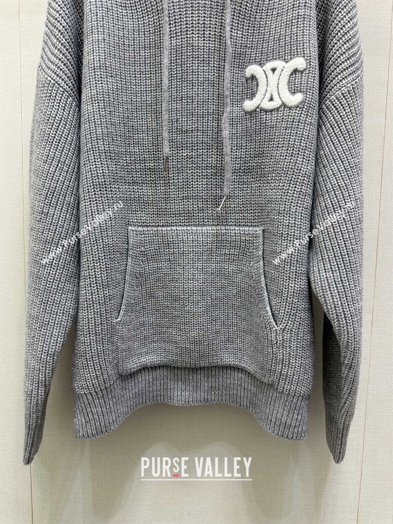 Celine Wool Sweater C101716 Grey 2025 (Q-25101716)