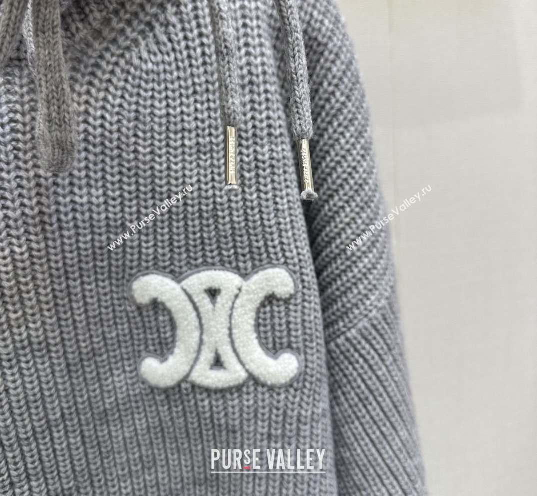 Celine Wool Sweater C101716 Grey 2025 (Q-25101716)