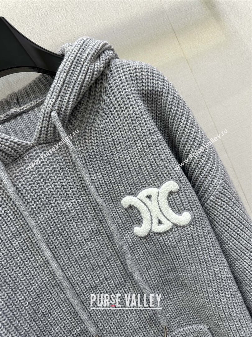 Celine Wool Sweater C101716 Grey 2025 (Q-25101716)