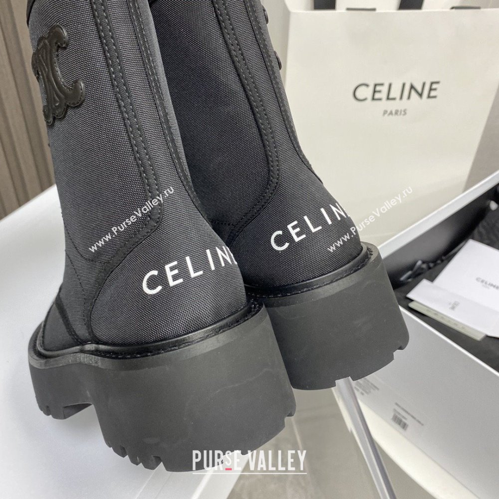 Celine Bulky Laced Up Boots C101702 Black 2025 (MD-25101702)